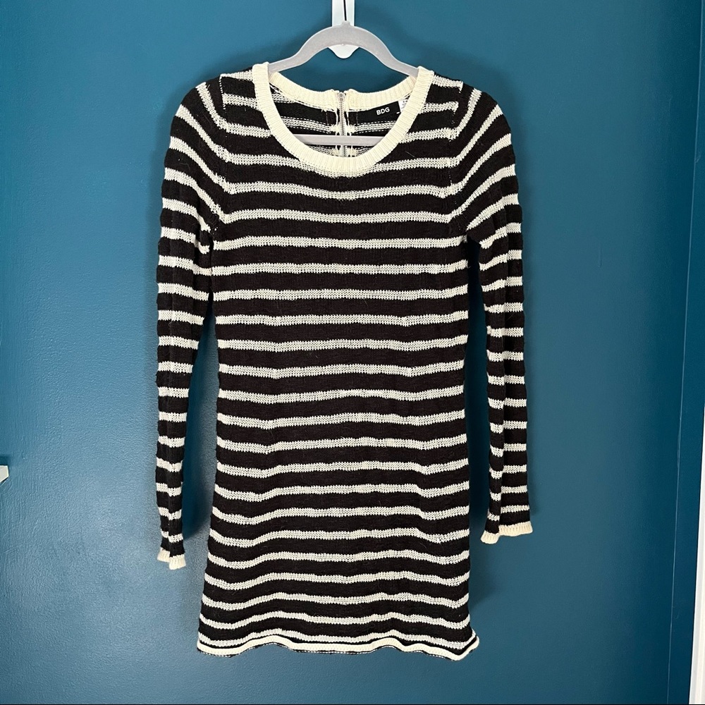 Urban Outfitters/BDG - Long Sleeve Striped Sweater Skater Dress